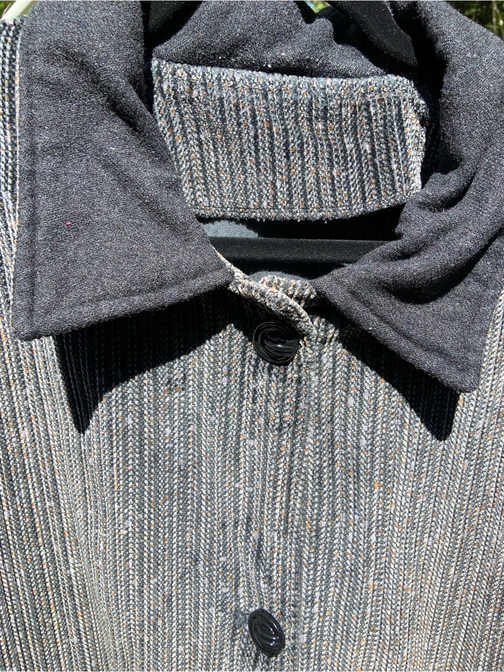 Plus Size Handmade Upholstery Grey Coat - Women’s Size 28 - Picture 3 of 5
